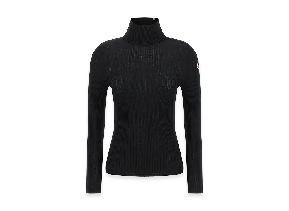 MONCLER Women's Maglione In Lana Lavorata A Trama "Black"