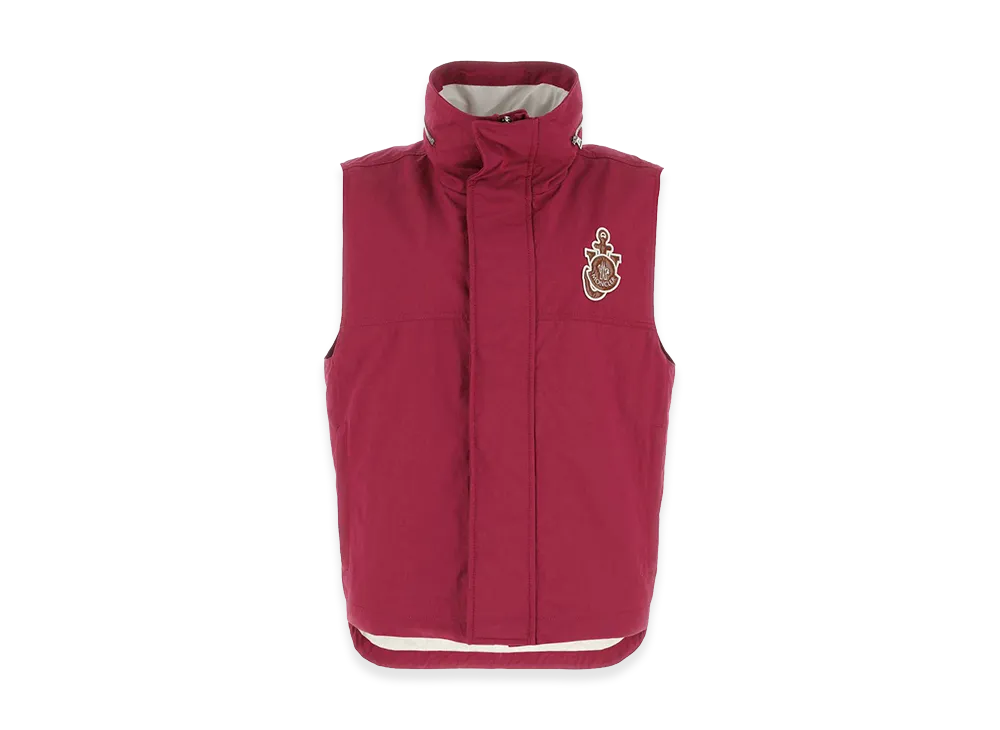 MONCLER Women's High Collar Tryphan Vest "Red"