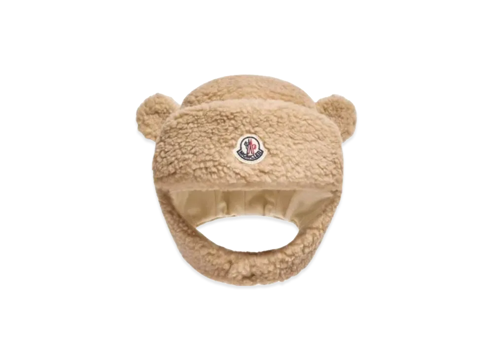 MONCLER Kids Teddy Cap with Earflaps "Beige"