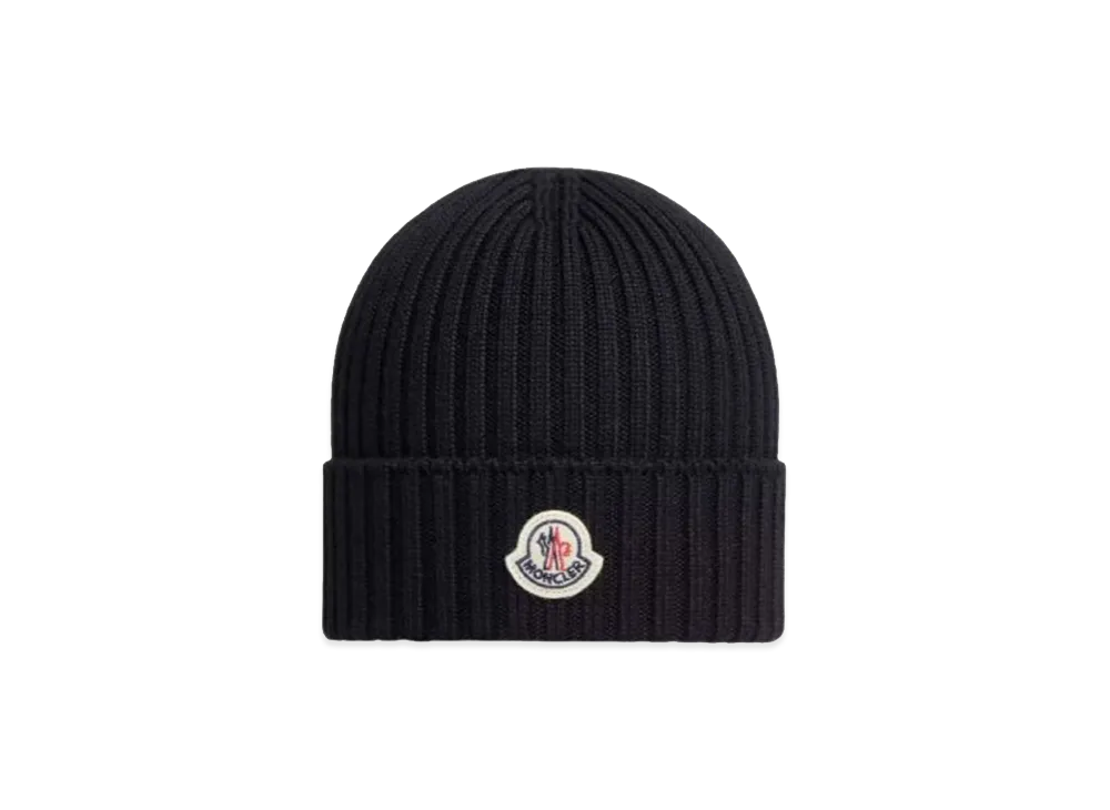 MONCLER Kids Beanie Hats "Black"