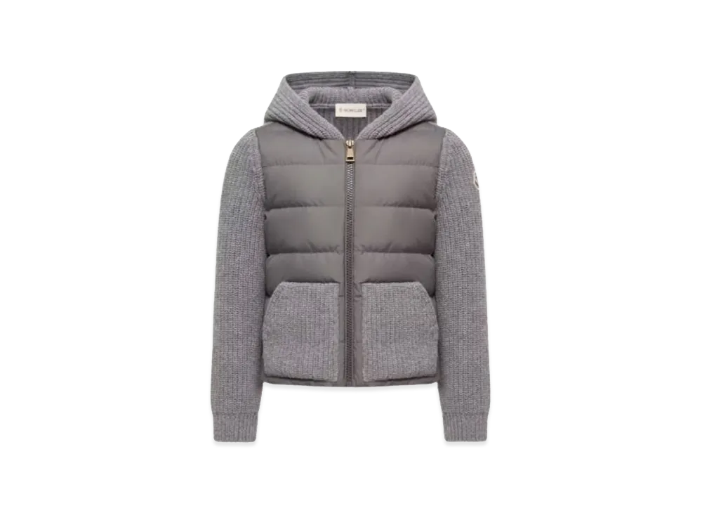 MONCLER Kids Hooded Cardigan "Gray"