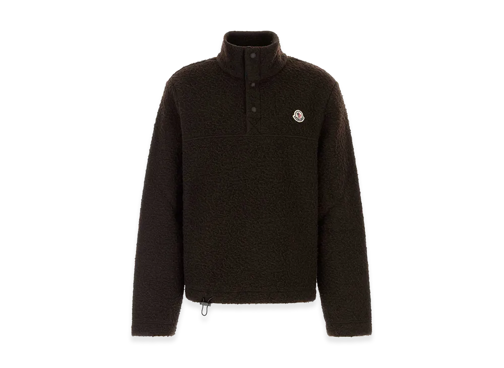 MONCLER Logo Knit Sweatshirt "Dark Brown"
