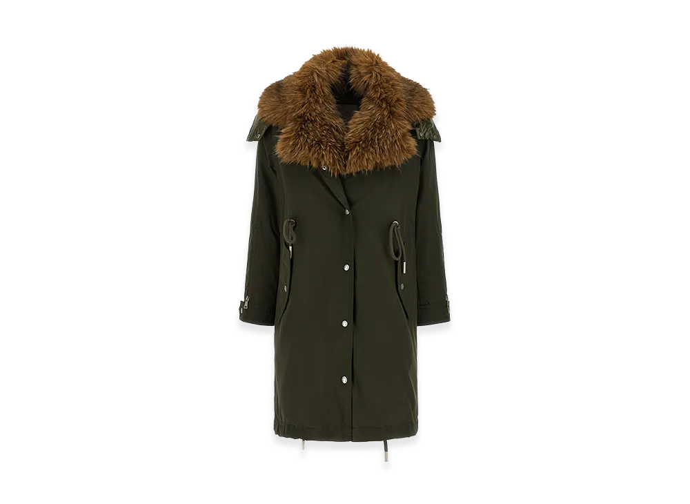 MONCLER Women's Halicte Long Down Jacket "Green"