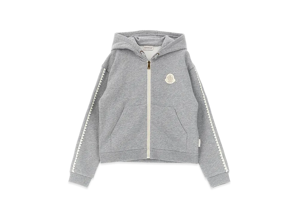MONCLER Kids Crochet Details Hoodie "Gray"