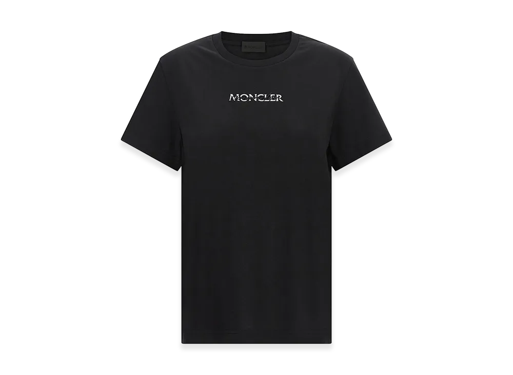 MONCLER Women's Logo Embroidery T-Shirt "Black"