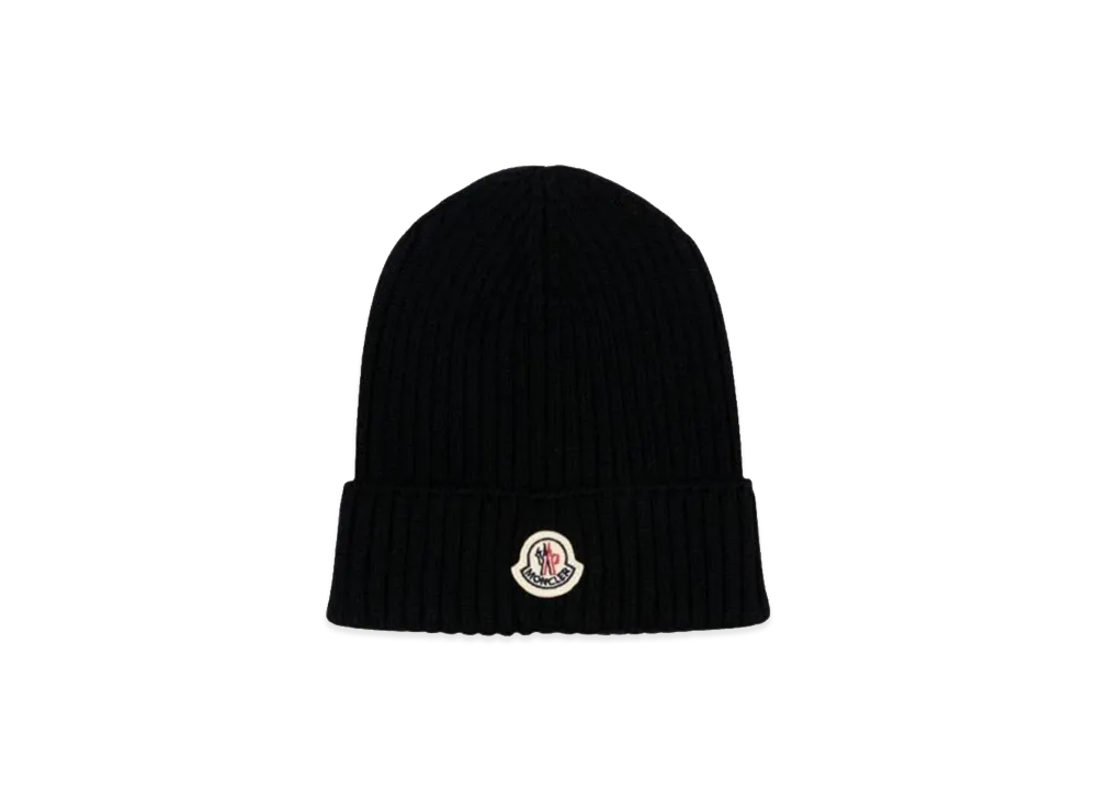 MONCLER Kids Beanie Hats "Black"