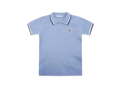 MONCLER Kids Short Sleeves Polo Shirt "Blue"