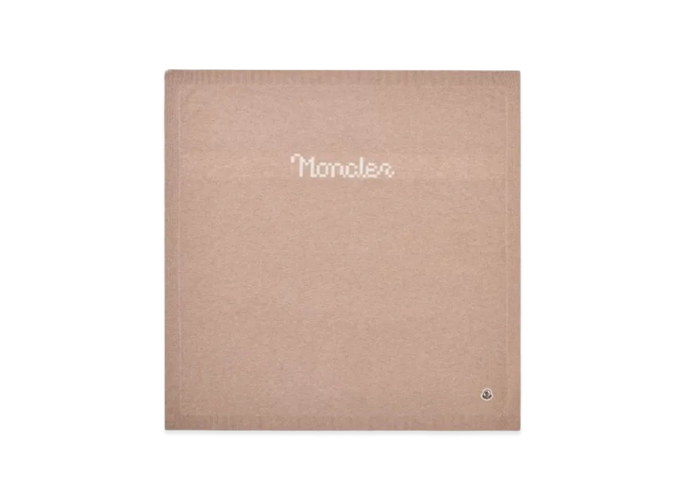MONCLER Kids Wool And Cashmere Blanket "Beige"