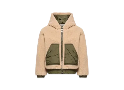 MONCLER Kids Teddy Zip-Up Hoodie "Beige"