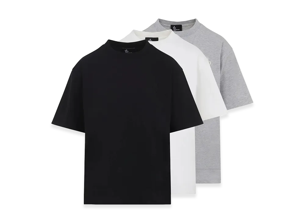 MONCLER Women's Grenoble T-Shirts "White/Gray/Black"