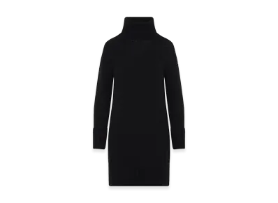 MONCLER Women's Abito A Collo Alto In Maglia Di Misto Alpaca "Black"