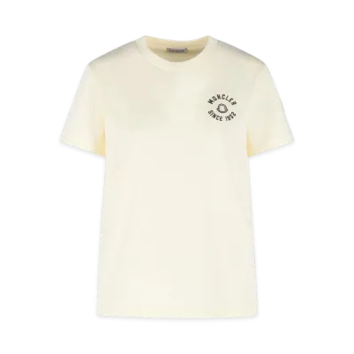 MONCLER Women's Printed Logo Cotton T-Shirt "White"