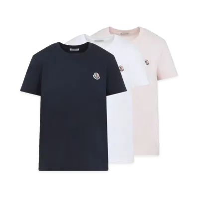 MONCLER Women's T-Shirts "Navy/White/Pink"