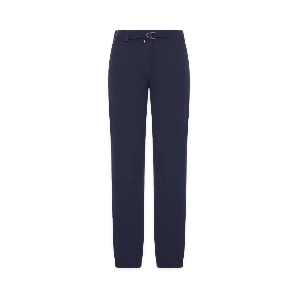 MONCLER Women's Stretch Trousers In Structured Technical Fabric "Blue"