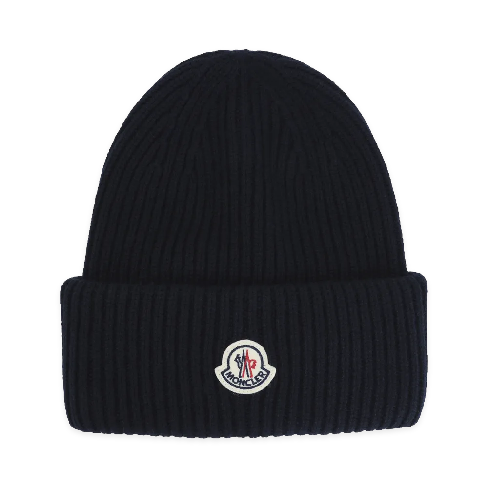 MONCLER Virgin Wool Hat "Blue/Navy"