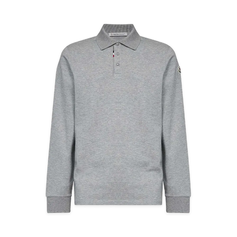 MONCLER Long Sleeve Polos "Charcoal"