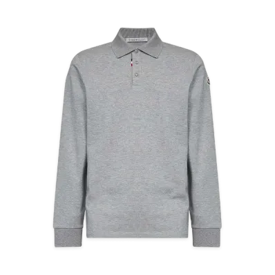 MONCLER Long Sleeve Polos "Charcoal"