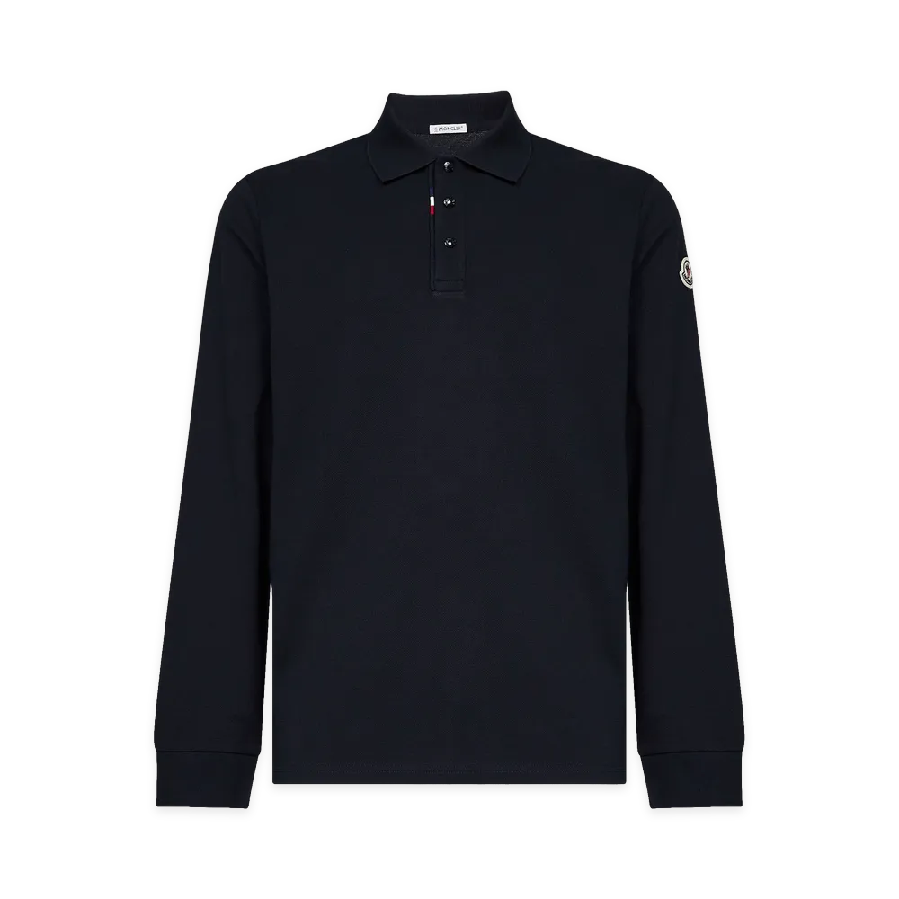 MONCLER Long Sleeve Polos "Blue"