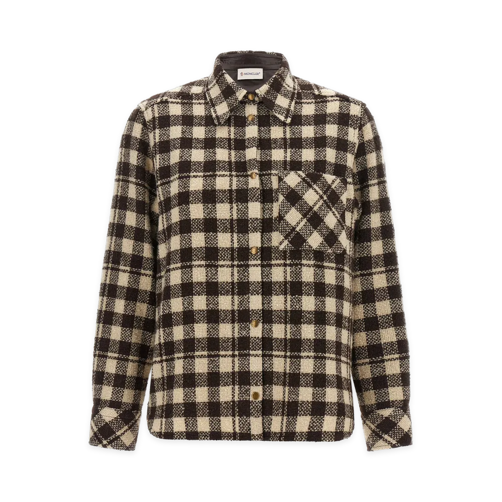 MONCLER Women's Checked Shirt "Brown"