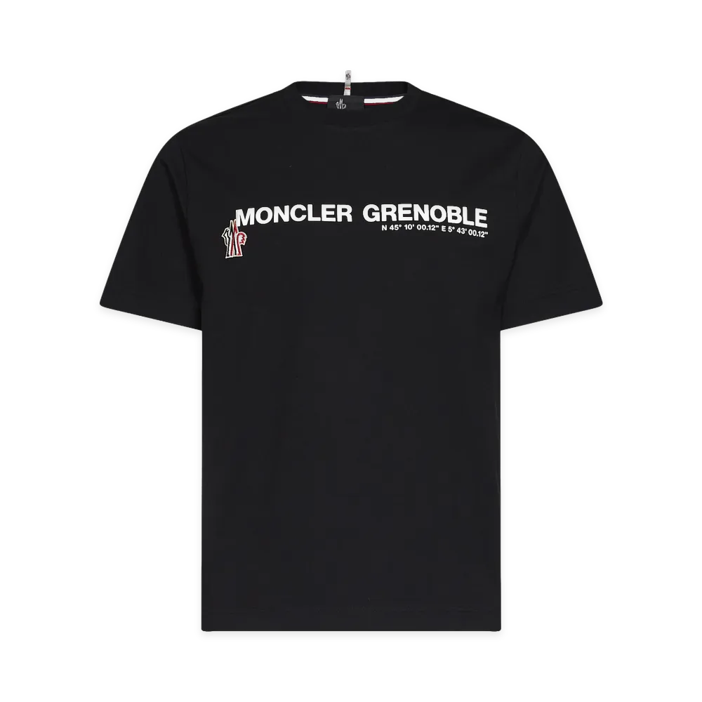 MONCLER GRENOBLE T-Shirt In Misto Cotone Con Logo "Black"