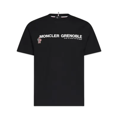 MONCLER GRENOBLE T-Shirt In Misto Cotone Con Logo "Black"