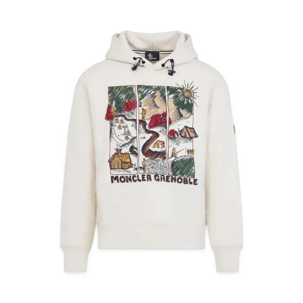 MONCLER Natural Sweater Hoodie "White"