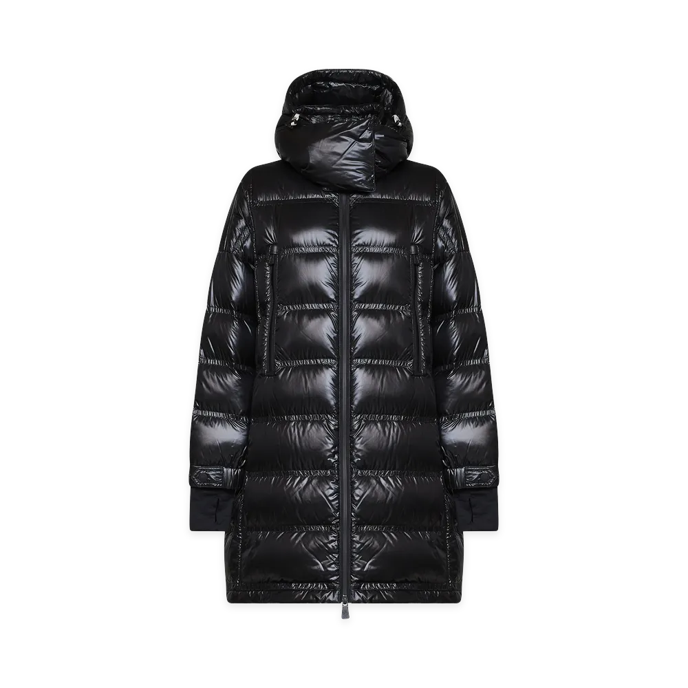 MONCLER GRENOBLE Women's Piumino Lungo Rochelairs Con Cappuccio "Black"