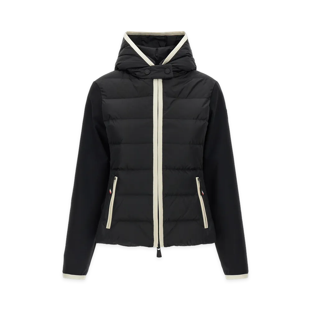 MONCLER Women's Padded Zip-Up Cardigan "Black"