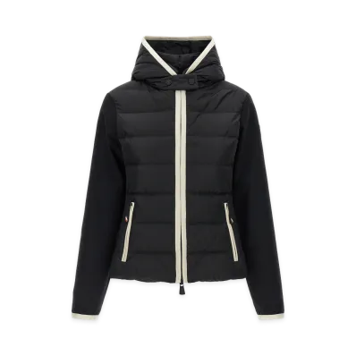 MONCLER Women's Padded Zip-Up Cardigan "Black"