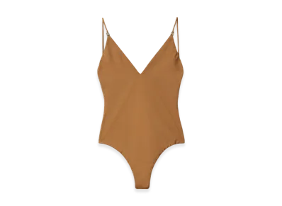 MIU MIU Women's One-Piece Swimsuit "Cork Beige"