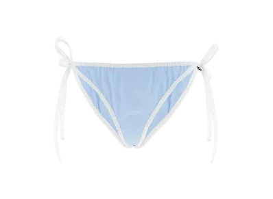 MIU MIU Women's Poplin Bikini Briefs "Blue"