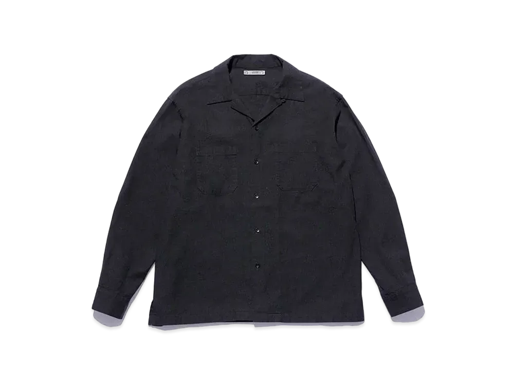 MINEDENIM 506 Chambray Open Collar L/S SH "Black"