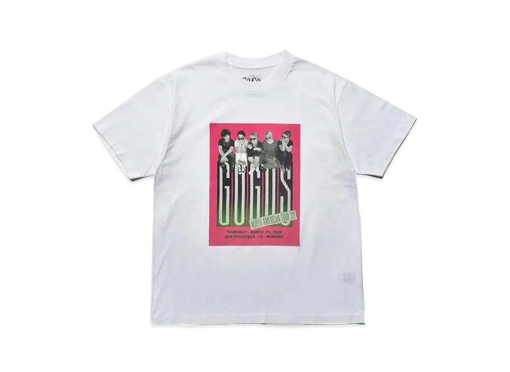 MINEDENIM GO-GO'S "NORTH AMERICAN TOUR" Print Crewneck T-SH "White"