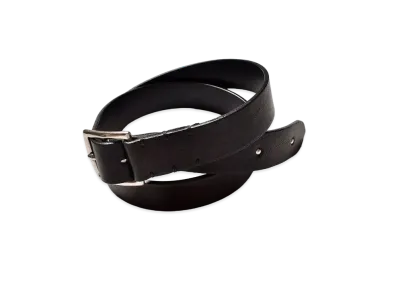MINEDENIM Rusty Calf Leather Belt "Black"