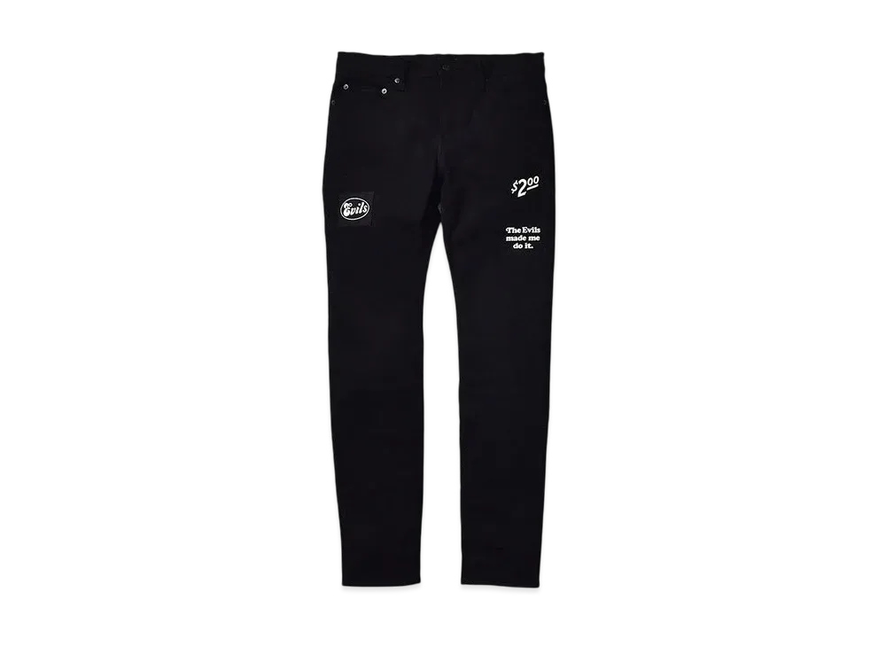 MINEDENIM x HYSTERIC GLAMOUR F.Black STR 5pocket OWS "Black"