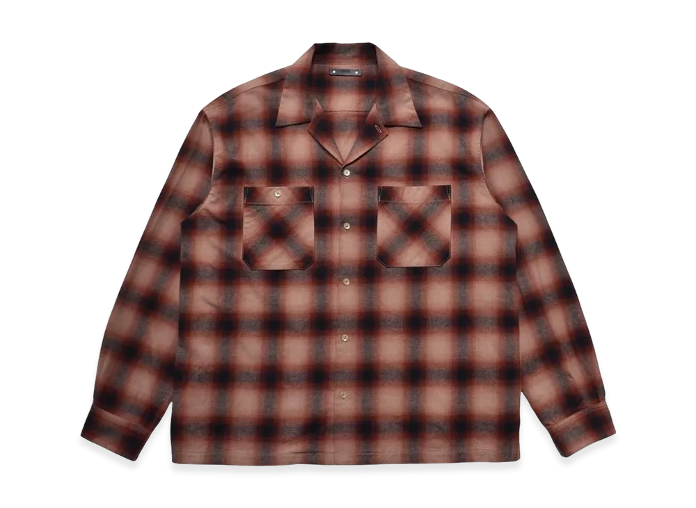 MINEDENIM C.Flannel Ombre Open Collar SH 