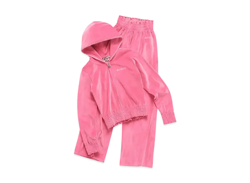 Madhappy x Juicy Couture Mad Juicy Smocked Velour Zip Up "Hot Pink"