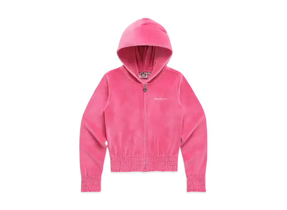 Madhappy x Juicy Couture Mad Juicy Smocked Velour Zip Up "Hot Pink"