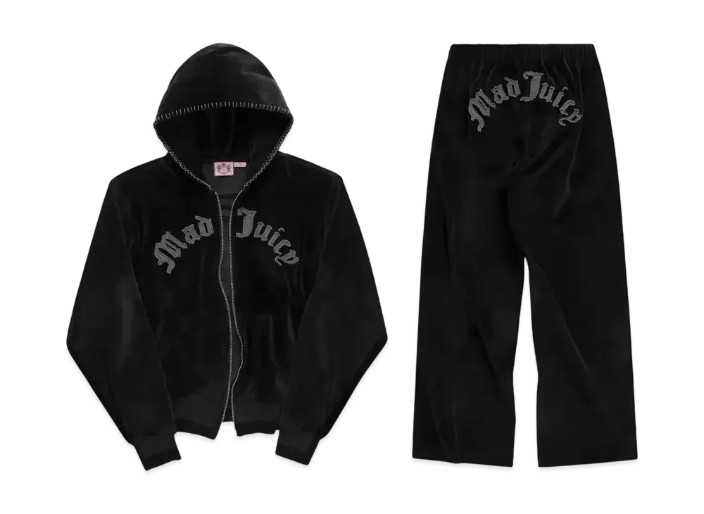 Madhappy x Juicy Couture Mad Juicy Velour Zip Up "Black"