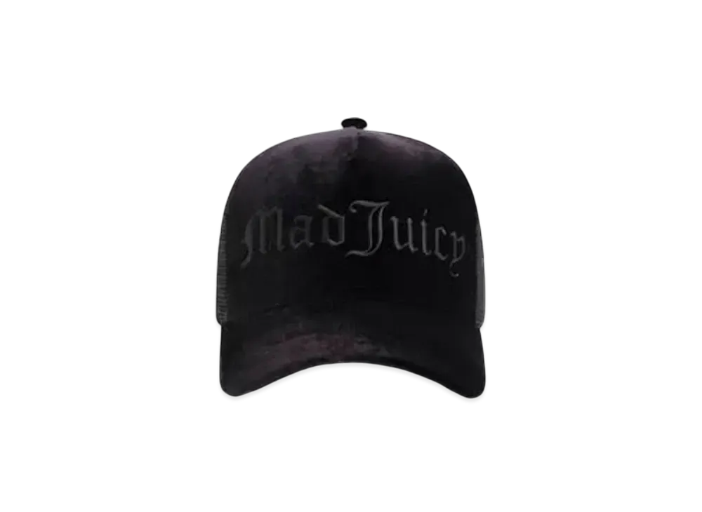 Madhappy x Juicy Couture Mad Juicy Velour Trucker Hat "Black"