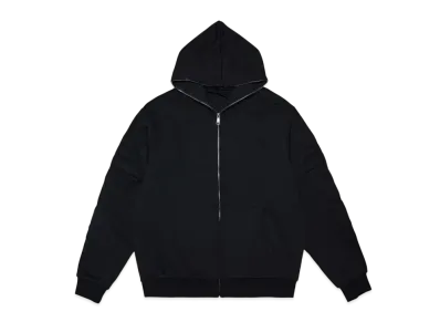 MR. ENJOY DA MONEY Sponge Filling Embroidered Zip Hoodie "Black"