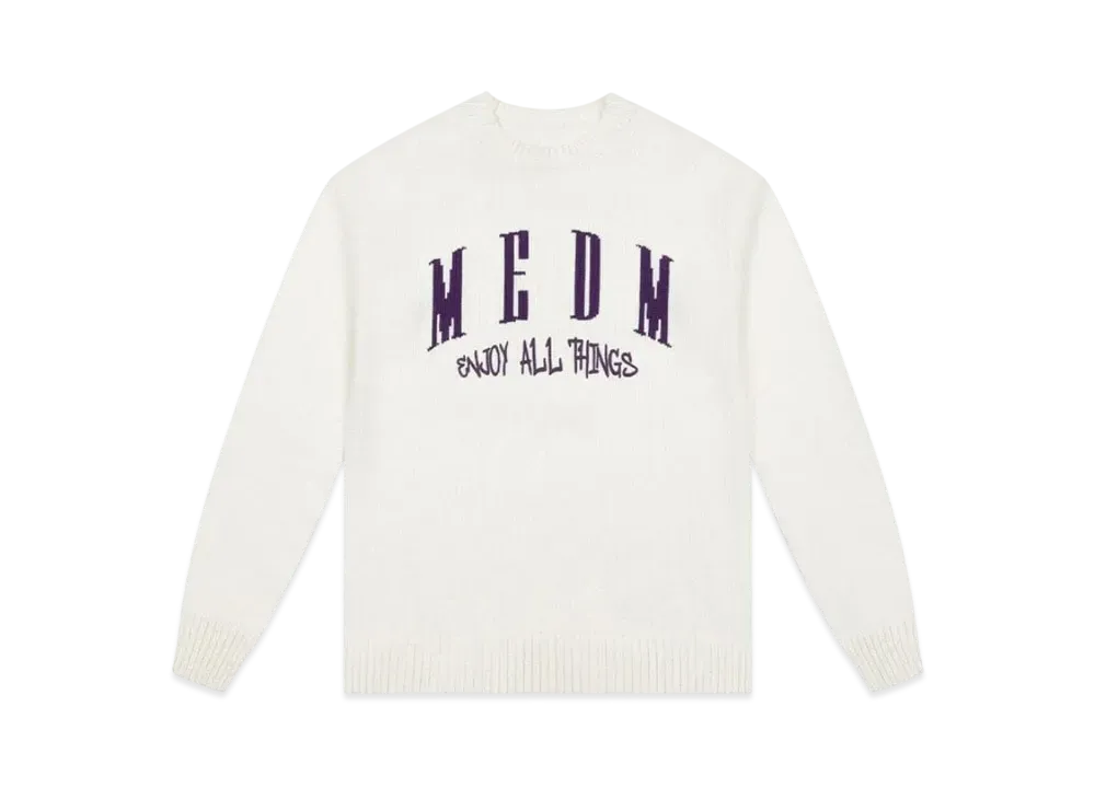 MR. ENJOY DA MONEY Arch Logo Knit "White"