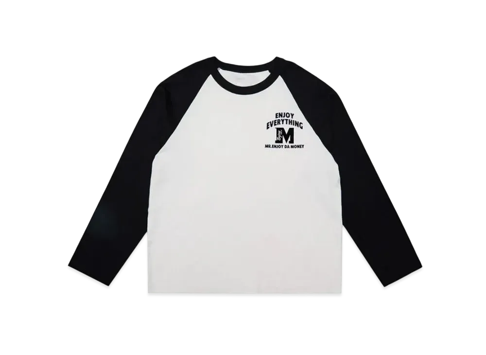 MR. ENJOY DA MONEY Emotional Printing Stamps Shoulder Sleeve "Black"
