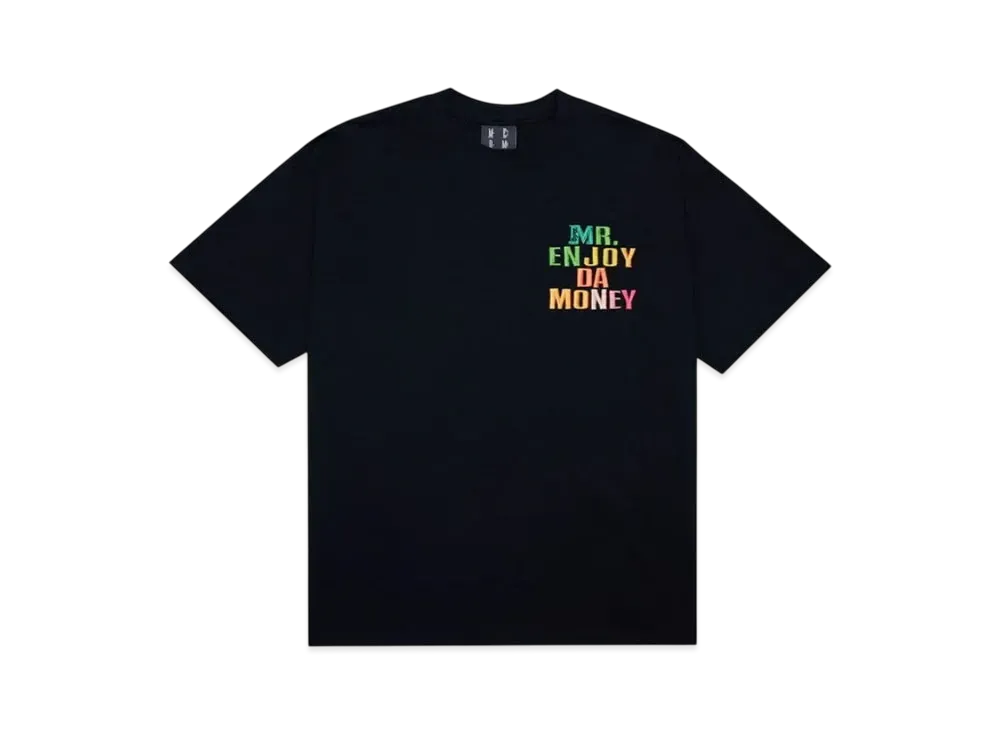 MR. ENJOY DA MONEY Rainbow Embroidery Short Sleeves "Black"
