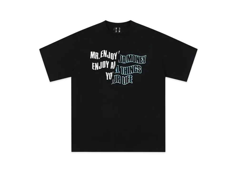 MR. ENJOY DA MONEY Cutting Font Short Sleeves "Black"