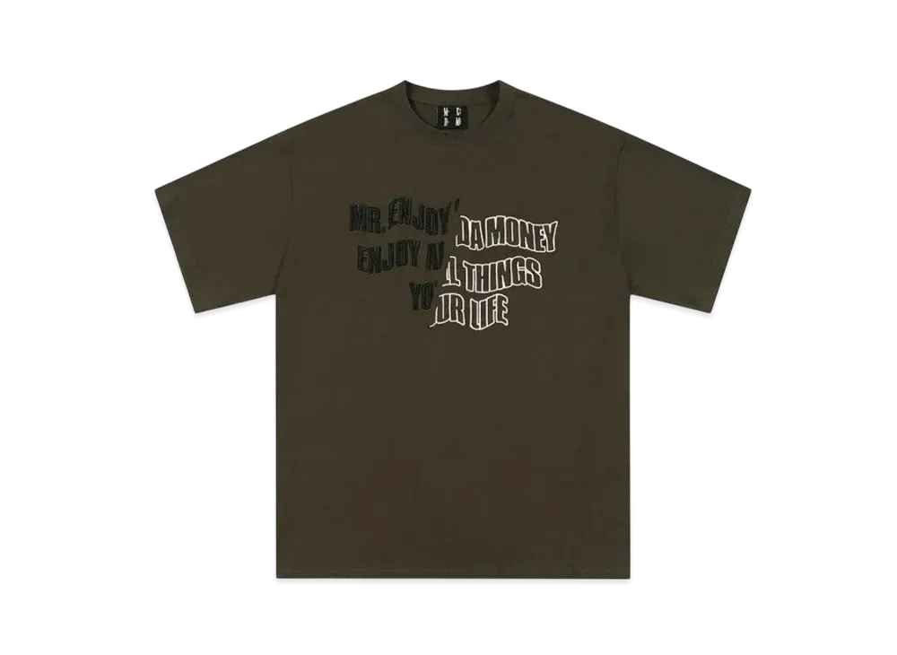 MR. ENJOY DA MONEY Cutting Font Short Sleeves "Khaki"