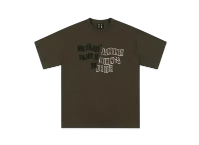 MR. ENJOY DA MONEY Cutting Font Short Sleeves "Khaki"