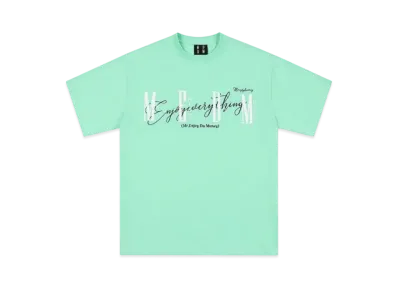 MR. ENJOY DA MONEY Horizontal Logo Handwritten Short Sleeve "Light Green"