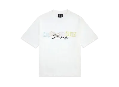 MR. ENJOY DA MONEY Spread Diamond Printed Short Sleeves "White"