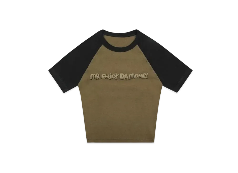 MR. ENJOY DA MONEY Women's Color inserted Shoulder Sleeves "Khaki"